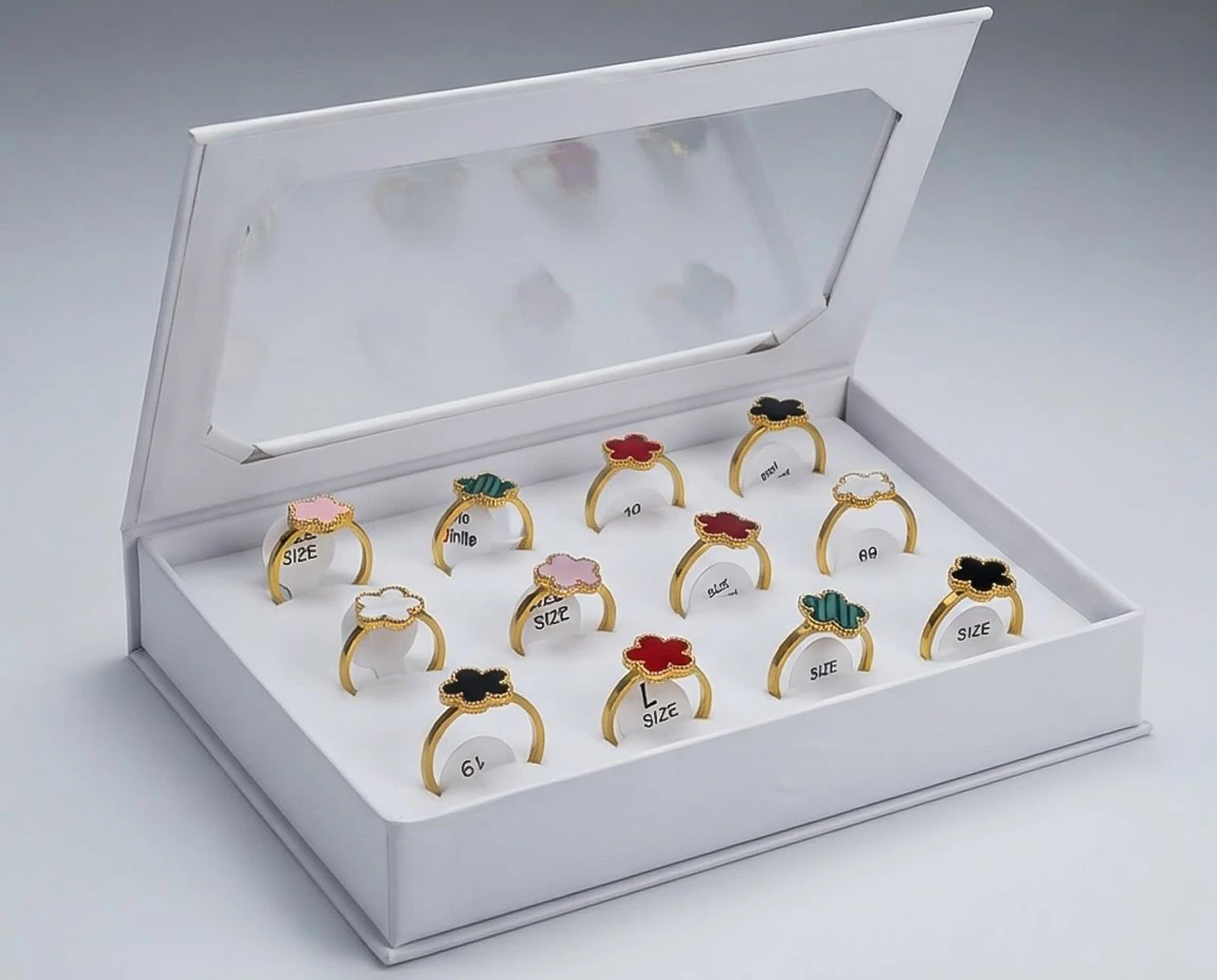 طابلو خاتم  12 قطعة  ✅️ STAINLESS STEEL